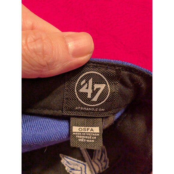 St. Louis Battlehawks XFL UFL '47 Blue Adjustable OSFA Hat Cap Wool Blend - Picture 7 of 8